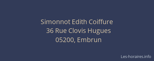 Simonnot Edith Coiffure