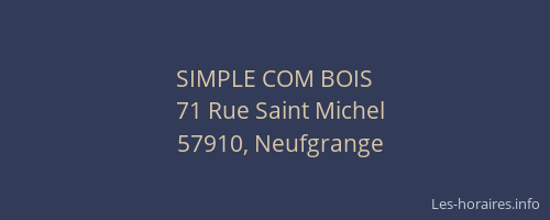 SIMPLE COM BOIS