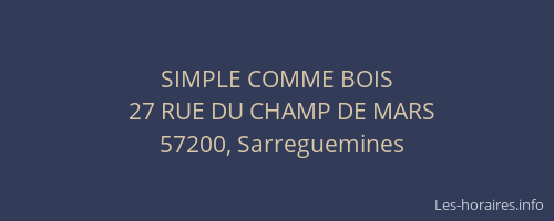 SIMPLE COMME BOIS