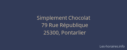 Simplement Chocolat