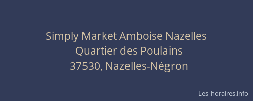 Simply Market Amboise Nazelles