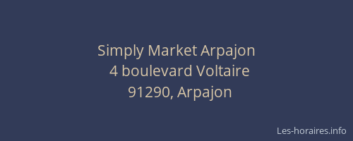 Simply Market Arpajon