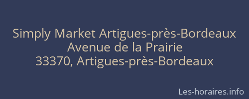 Simply Market Artigues-près-Bordeaux