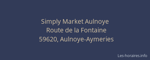 Simply Market Aulnoye