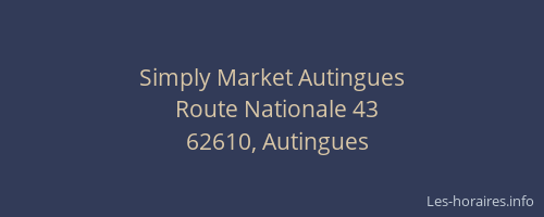 Simply Market Autingues