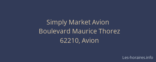 Simply Market Avion