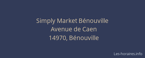 Simply Market Bénouville