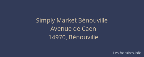 Simply Market B&eacute;nouville