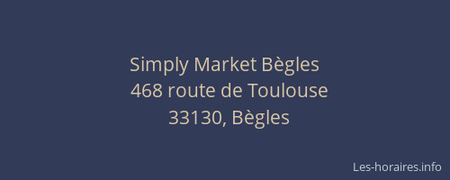 Simply Market B&egrave;gles