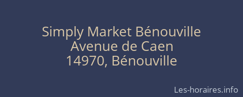 Simply Market Bénouville
