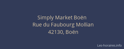 Simply Market Boën