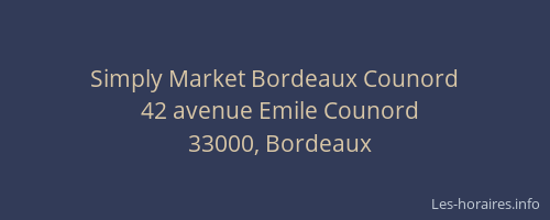 Simply Market Bordeaux Counord