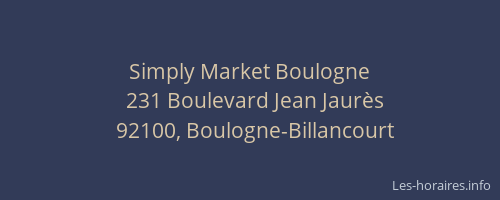 Simply Market Boulogne