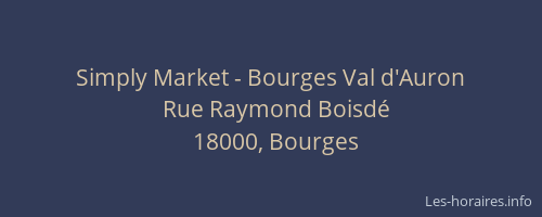 Simply Market - Bourges Val d'Auron