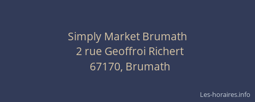 Simply Market Brumath