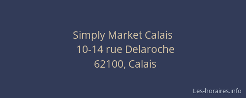 Simply Market Calais