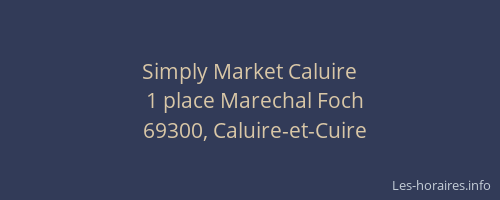 Simply Market Caluire