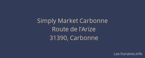 Simply Market Carbonne
