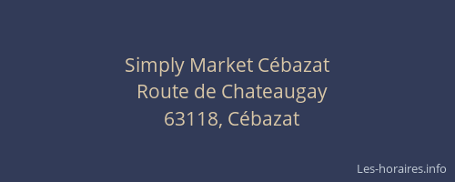 Simply Market C&eacute;bazat