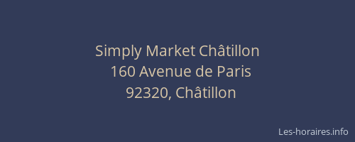 Simply Market Châtillon