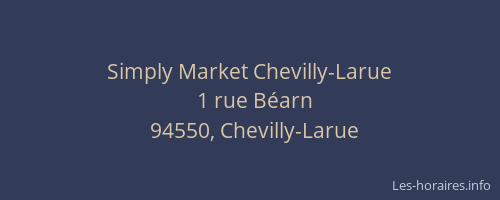 Simply Market Chevilly-Larue