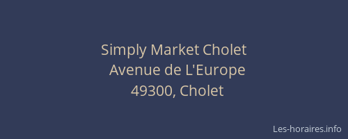 Simply Market Cholet