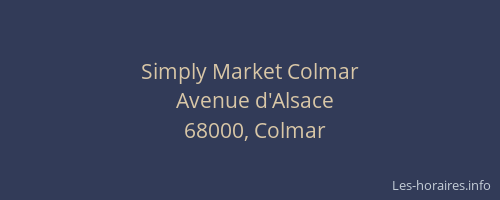 Simply Market Colmar