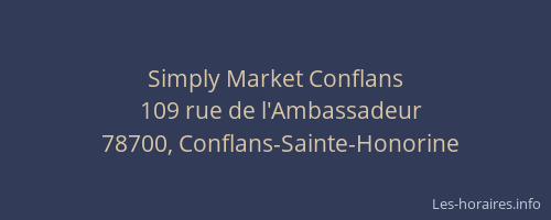 Simply Market Conflans