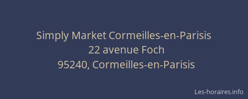 Simply Market Cormeilles-en-Parisis