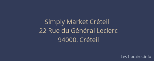Simply Market Créteil