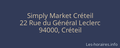 Simply Market Créteil