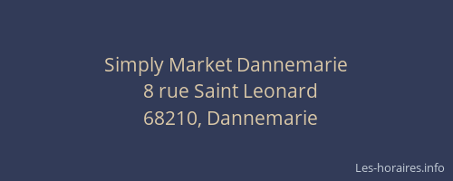 Simply Market Dannemarie