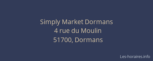 Simply Market Dormans