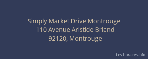 Simply Market Drive Montrouge