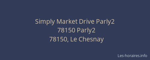 Simply Market Drive Parly2