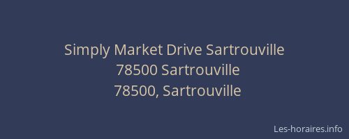 Simply Market Drive Sartrouville