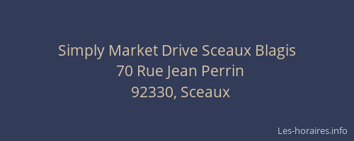 Simply Market Drive Sceaux Blagis