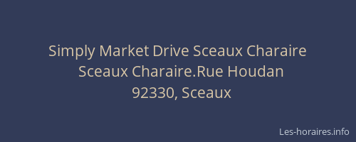 Simply Market Drive Sceaux Charaire