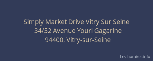 Simply Market Drive Vitry Sur Seine