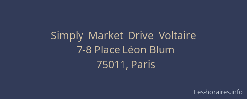 Simply  Market  Drive  Voltaire