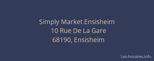 Simply Market Ensisheim