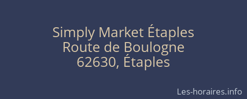 Simply Market Étaples
