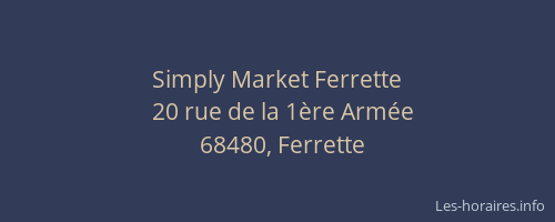 Simply Market Ferrette
