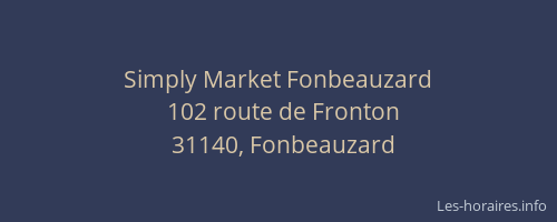 Simply Market Fonbeauzard