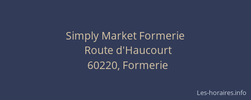 Simply Market Formerie