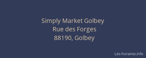 Simply Market Golbey