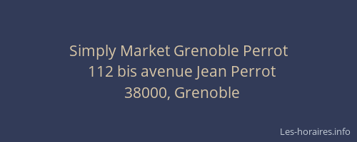 Simply Market Grenoble Perrot