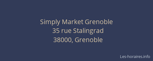 Simply Market Grenoble