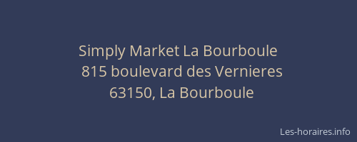 Simply Market La Bourboule