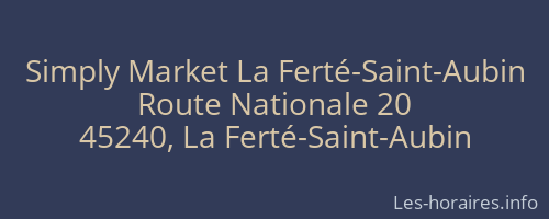 Simply Market La Ferté-Saint-Aubin